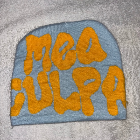 Mea Culpa Blue and Orange Beanie - Picture 1 of 2